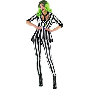 Morph Womens Black And White Striped Suit, Halloween Costumes For Womens Halloween Costume (Large)