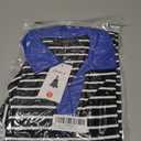 ZESICA Womens Striped Long Sleeve Tops Oversized Sweatshirt V Neck Loose Fit Tunic Tops Spring Casual Blouses (Blue, S)