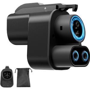 NACS to CCS1 Adapter for Tesla Supercharger, Max 500A 1000V, Fast DC Charging, Smart Temp Control, Compatible with Ford, Rivian, GM, Volvo, Polestar EVs (TNC-1)