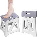 Shower Stool for Shaving Legs, 1 Pack Foot Rest Folding Stool Step to Shave Legs Shaving for Inside Shower Foldable Small Waterproof Plastic Corner Gray White