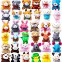 JOYIN 36 Pack Mini Animal Plush Toy Assortment (36 Units 3" Each),Bulk Stuffed Animals Party Favors for Kids, Small Animals Plush Keychain Decoration, Carnival Prizes, Easter Treasure Box Toys