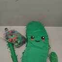 Sonwyoung Pickle Piñata for Kids Birthday Party 15.7 x 6.7 x 2.8 Inches Cucumber Theme Piñata with Bat Blindfold and Confetti for Baby Shower Photo Props Cinco De Mayo Fiesta Decoration