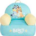 Bluey Kids Sofa Bean Bag Armchair, Soft Plush Lounge Chair for Bedroom or Playroom, 17 inches x 17 inches x 20 inches