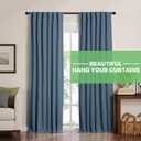 2 Pack Black Metal Curtain Rods, 28-60 inch, Heavy Duty, Adjustable, Wall Mounted, Set of 2