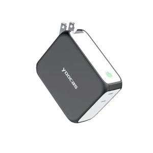 yoocas Portable Power Bank, 2in1 Hybrid Charger-5000mAh 20W Portable Charger with 45W GaN Charger-USB C Dual Ports for MacBook, Dell, Samsung, iPhone, iPad, Switch,Steam Deck and ect-Black & White