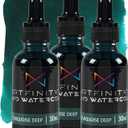 Artfinity Liquid Watercolor Paint 30 ml Bottle- 3 Pack, Turquoise Deep- Vibrant Dye-Based Liquid Watercolor w/Glass Pipette, Fast-Drying, Fine Art Paint for Calligraphy, Airbrushing & Traditional Art