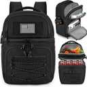 MOZETO Lunch Cooler Backpack Double Deck Lunch Box Backpack Insulated Leakproof Compartments Coolers Bag for Beach Travel Picnic Lunch Hiking BBQ Camping