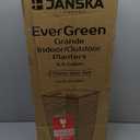 Mueller M-Resin Heavy Duty Tall Planters for Outdoor Plants, Indoor Grande Plant Pots, Boxes, Trees, Flower Pots, 2-Piece Set, 24, Modern Design, Built-in Drainage, Front Porch Decor, Dark Gray (24 x 11.5", Dark Grey)