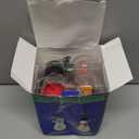 Brightever 4-Pack Hanging Christmas Lights for Christmas Tree Decor, USB Rechargeable Christmas Light Bulbs Portable Decorations with Xmas Elements Filament, Great Gift for Coworkers, Friends (Snowman & Santa)