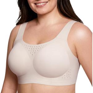 Womens Plus Size Supportive Bras Full Coverage Wireless Minimizer Wider Strap Back Smoothing Comfort Shaper Bra