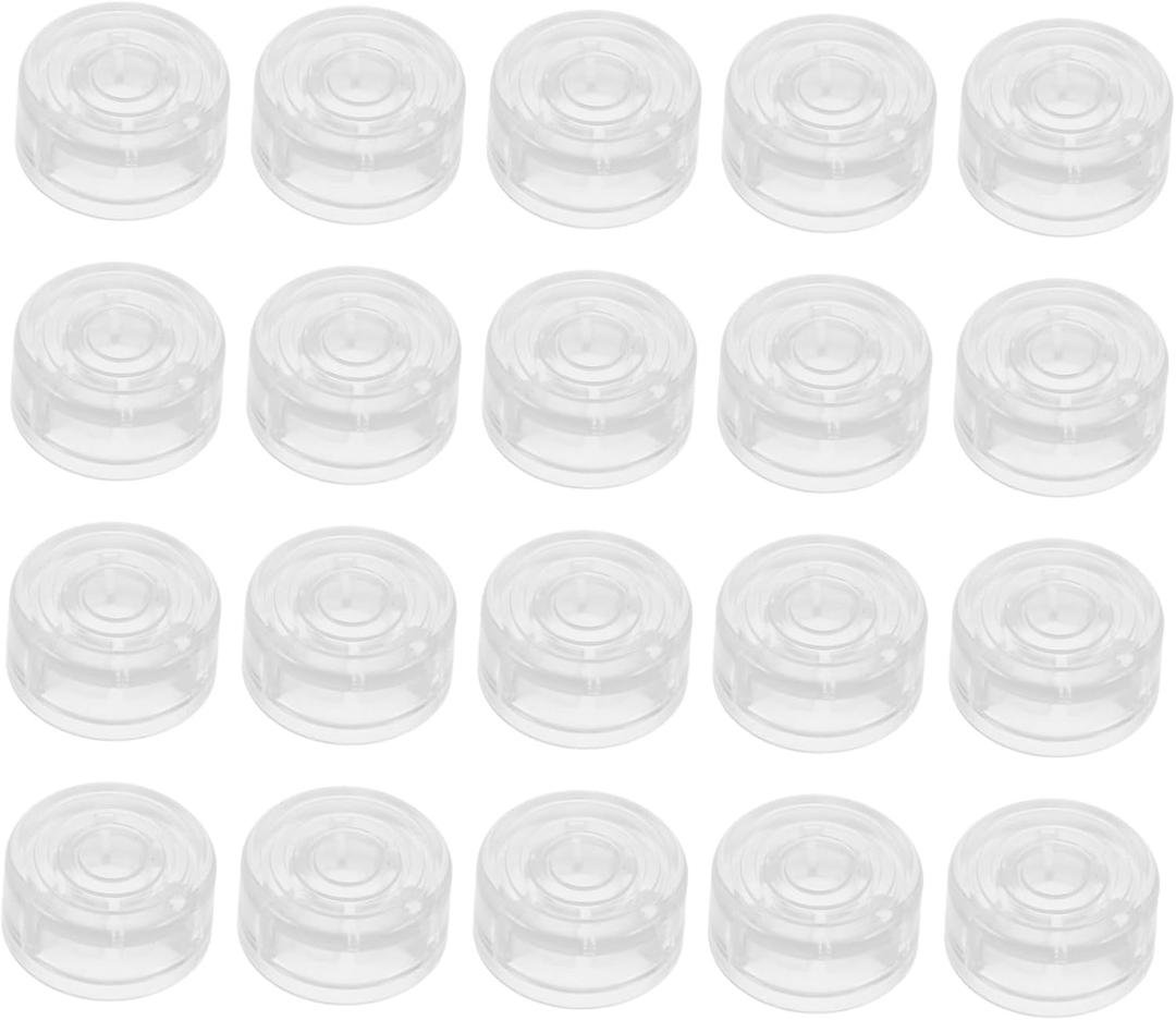 20pcs Transparent Guitar Effects Pedal Caps Lightweight Footswitch Toppers for Easy Installation and Compatible Various Guitar Pedals for Musicians