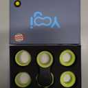 Yogi Fidget Toy – Silent Sensory Spinner for Adults & Kids – Stress Relief Fidgets for ADHD, Anxiety – Fidget Toys for Adults – Includes 5 FingerFit Rings – Work, School & Travel – Moonlight