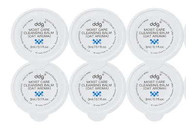 ddg Travel Size Cleansing Balm Makeup Remover for Sensitive Skin,Waterproof Makeup Removal,Travel-Friendly Facial Cleanser,Vegan Hydrating Formula,Individually Wrapped,6 acks