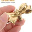 DOITOOL Antique Cabinet Pull Bow Shaped Drawer Knob 2.16 Inch Vintage Style Brass Handle for Kitchen Bathroom Bedroom Furniture Hardware