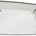 HAHIYO Stackable Mesh Tray Cup 9 x 6 x 2 inches Sturdy Container for Desk Drawer Organizer Collection for Home Office School kitchen Soft Foam Feet No Sharp Edges 1 Pack Silver