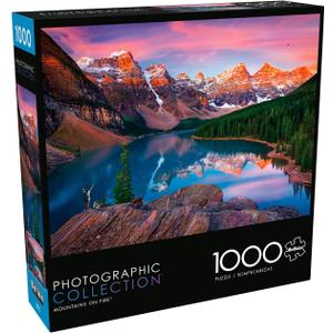 Buffalo Games - Mountains on Fire - Chip Phillips - 1000 Piece Jigsaw Puzzle for Adults - Challenging Mountain Sunset Puzzle Perfect for Game Nights - Finished Size 26.75 x 19.75