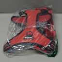 Voyager Dog Harness Dual Leash Attachment No-Pull Control Adjustable Soft but Strong Pet Harness for Medium and Large Dogs with 3M Reflective Technology, Leash Set Red Nylon, S (Chest: 16-20")