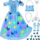 Princess Cinderella Costume for Girls Birthday,Christmas Dress Up For 4-5 Years Old