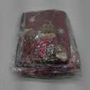 Abbylike 12 Pcs Christmas Gift Doll Bags, Drawstring Christmas Bags Bulk 3D Santa Claus Snowman Elk Reusable Xmas Burlap Sacks for Holiday Presents Wrapping, 8 x 11 In, 8.5 x 12 in