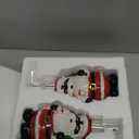 2 Pack Black Santa Christmas Soap Dispenser, African American Christmas Decorations, 8 Inch Hand Soap Bottle Lotion Dispenser with Plastic Pump for Kitchen and Bathroom Sinks Accessories Decor