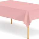 4 Pack Blush Pink Tablecloth Plastic Rectangle Table Covers PEVA Blush Pink Plastic Table Cloths for Parties Disposable 54 x 108 Inch Tablecloth for Birthday Party School Baby Shower Kitchen Dining