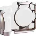 Full Camera Cage for Canon EOS R5, Lightweight 6061 Aluminum Alloy Rig Stabilizer with Cold Shoe Mount, Arca-Swiss Base & 1/4" Threaded Holes for Gimbal, Video Filming (Titanium)