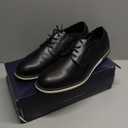 Bruno Marc Men's Casual Dress Sneaker Shoes, Business Formal Derby Plain Toe Oxfords Crossflex GentEdge (14 Wide, Black)