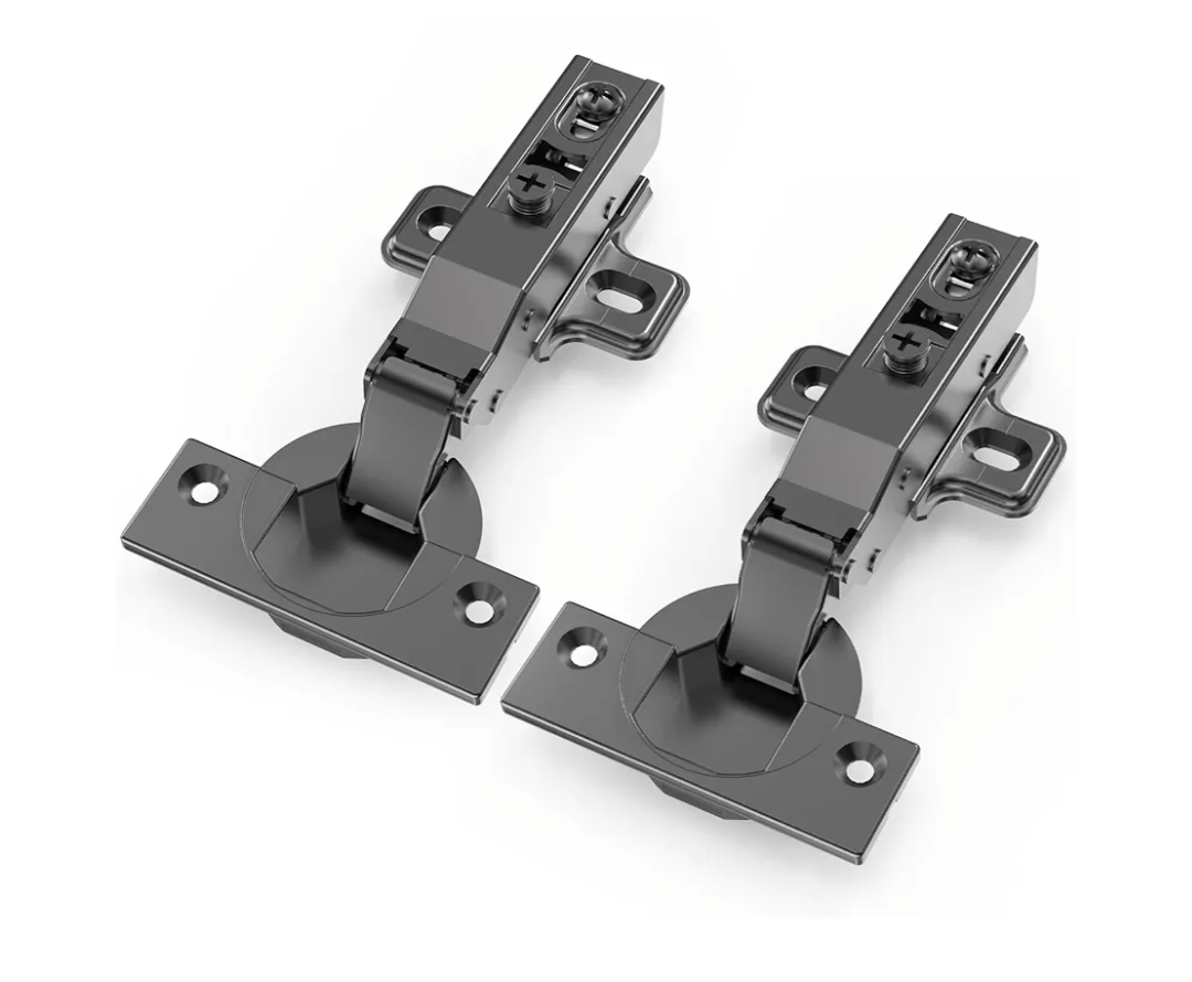 50 PCS Full Overlay 3/4 inch Overlay Soft Close Hinges, Clip ON Plate, 105 Degree, Silent Hydraulic, Black Frameless European Concealed Hinge for Kitchen Cabinet Door, Wardrobes, and Bookcases