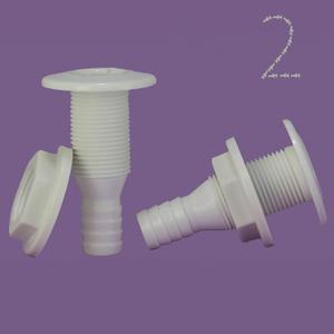 2 Pcs Through Hull Fitting for Boats - Marine Thru Hull Fittings  (1inch),
