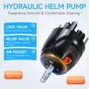 150HP Outboard Hydraulic Steering Kit, Hydraulic Steering System Consists of a Hydraulic Cylinder, a Steering Pump, Hydraulic Hoses and Installation Accessories,Suitable for Outboard Motors