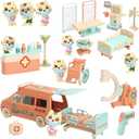 BananMelonBM Cat Dolls Doctor Pet Pretend Play Toys, Figures Playset Toy, Hospital and Ambulance Toy with Lights and Sound, Educational Toys, Gift for Kids Toddlers Boys and Girls