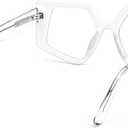 Zeelool Oversized Eyeglasses Frames for Women Geometric Blue Light Glasses Non Prescription Eyewear Frames