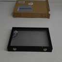 Juvale Black Velvet Jewelry Display Case Tray - 13.75 x 9.5 x 2 In - Glass Top Jewelry Box & Organizer
