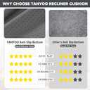 TANYOO Recliner Cushion for Elderly - Patented Dual Seat Cushion for Sagging Recliner Replacement Booster Cushion for Easy Get Up from Chair, Sofa & Couch, Relieves Long-Sitting Pain 20x20x5 Brown
