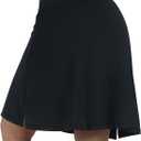 beroy Skorts Skirts for Women,20" Knee Length Skirted for Women,Athletic Skirt with Shorts (Black)