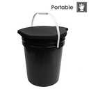 Portable Toilet Seat for 5 Gallon Bucket Emergency Outdoor Camping Snap on Luggable Loo Toilet Cover for Adults and Kids (Black)