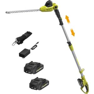 SEYVUM 20V Cordless Pole Hedge Trimmer, Bush & Shrub Cutter, 20-Inch Blade