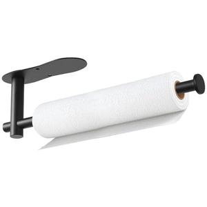 Pack of 2, Mounted Paper Towel Holder, No Drill, Space-Saving, 304 Stainless, Easy Install & Use, Fits Standard Rolls, for Kitchen, Under Cabinet, Wall Mount, Counter