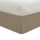 Lux Hotel Tailored Bed Skirt Classic 14" Drop Length Pleated Styling, Twin, Mocha