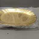 AVLA 6 Pack Plastic Serving Tray, Gold Serving Platter Set, Reusable Party Snack Serving Tray, Decorative Food Appetizer Platters for Dessert Table, Cupcake, Charcuterie, Cookies, 14" x 8.5", Large