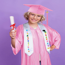 Kids 2024 Graduation Cap and Gown Tassel Stole  for Preschool Kindergarten 36