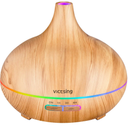 VicTsing 300ml Essential Oil Diffuser Wood effect 7 Colors Effect gently used FS