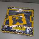 Michigan party supplies with Michigan tablecloth plates and napkins (37 piece set) for graduation, football tailgating, and birthday party decorations (Serves 12) (Michigan Wolverines)