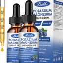 (2 Pack) Potassium Magnesium Supplement Liquid with Potassium, Magnesium, Calcium, Vitamin D3, Zinc, for Adult and Kid, Sugar Free