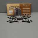 Legging Organizer for Closet, Metal Yoga Pants Hangers 2 Pack w/10 Clips Holds 20 Leggings, Space Saving Hanging Closet Organizer w/Rubber Coated Closet Organizers and Storage, Black