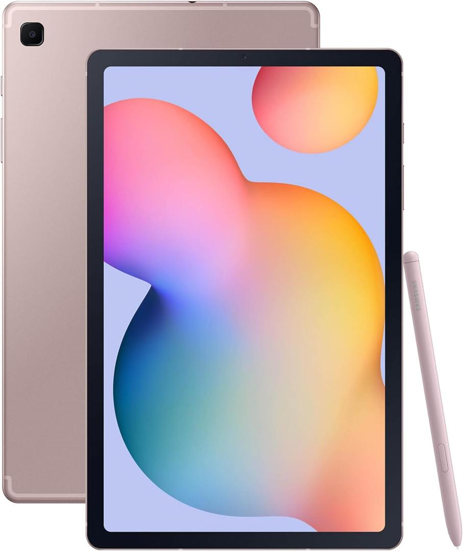 Samsung Galaxy Tab S6 Lite (2024) 10.4" 64GB WiFi Android Student Tablet, S Pen for Note-Taking, Gaming Ready, Long Battery Life, Expandable Storage, US Version, Chiffon Pink,