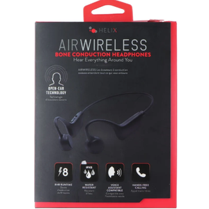 Helix Air Wireless Bone Conduction Open-Ear Headphones - Black