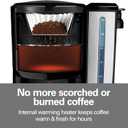 Hamilton Beach One Press Programmable Dispensing 12 Cup Coffee Maker with Internal Coffee Pot, Stays Warm and Fresh for Hours, 60 oz. Removable Reservoir, Black & Stainless Steel (47950)