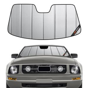 Pigenius Windshield Sunshade for Ford Mustang 1971-1973, Fastback or Hardtop, Custom Fit Front Window Sun Shade - Safeguard Upgraded