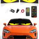 Devil Eyes Light for Windshield: 14.7"x3.6" Programmable LED Signs with APP & Remote Control - 5V USB Digital Lighting Display, LED Eyes for Cars (2 Pcs)